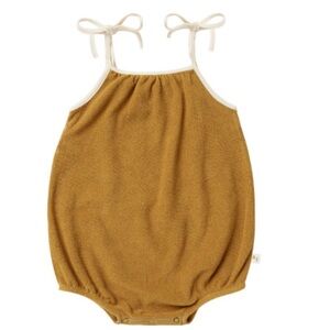 Rylee + Cru Brown Terry Romper